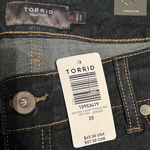 Mid-Rise Midi Short - Vintage Stretch Dark Wash - Picture 2 of 2